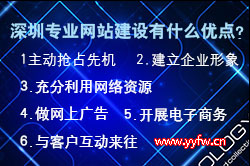 深圳专业网站建设有什么优势?